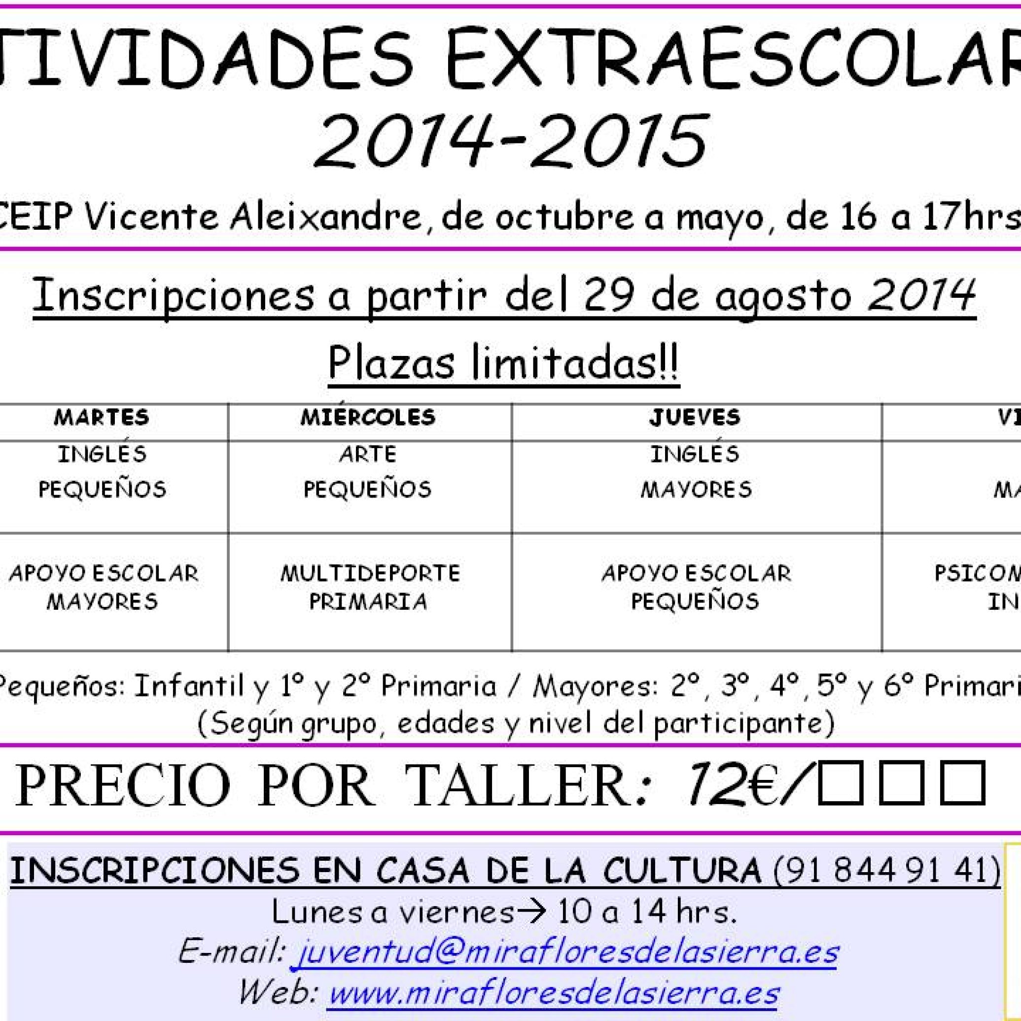 CARTEL-EXTRAESCOLARES-2014-2015